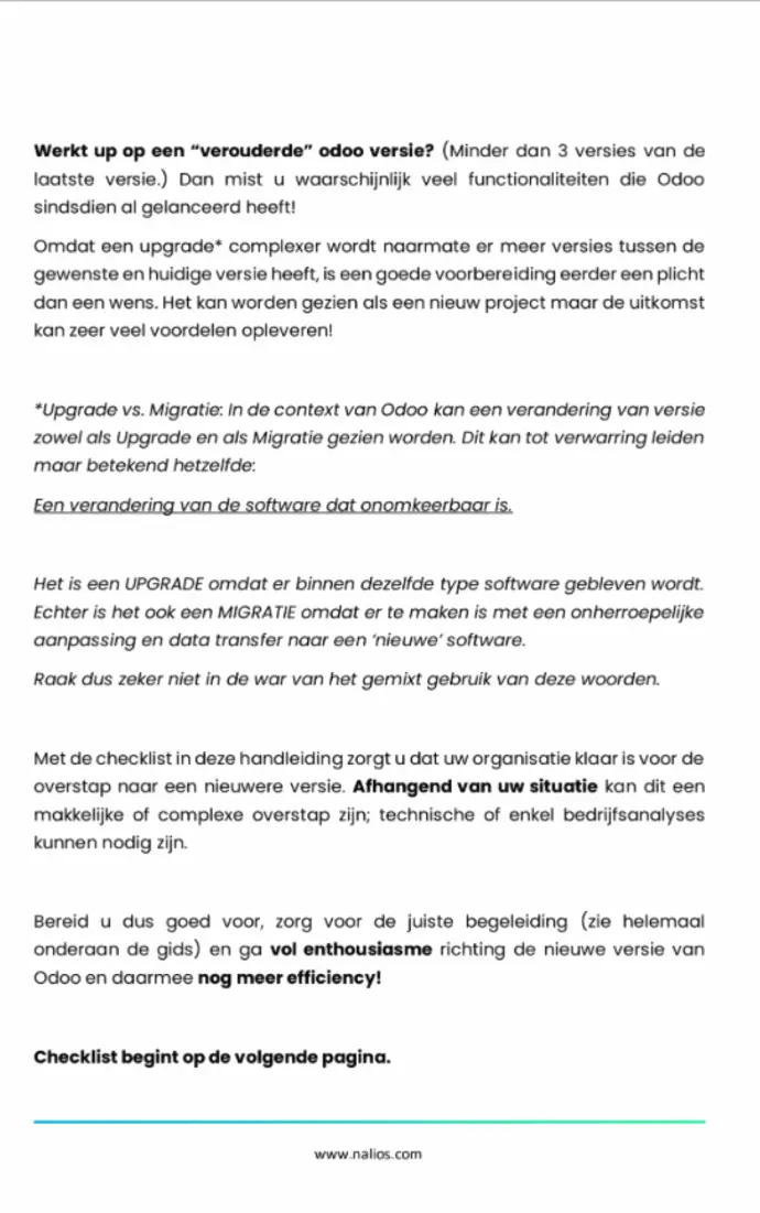 Migration Odoo : le guide pour changer de version | Nalios
