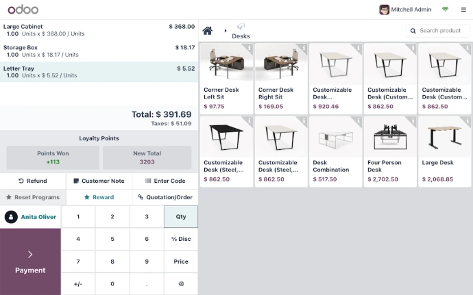 Odoo point de vente | commerce de détail Nalios