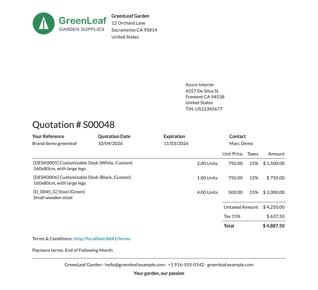 Vendeur avec la marque GreenLeaf