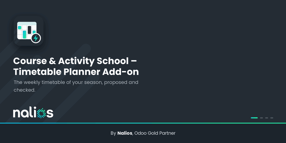 Gestion d’écoles de cours & d’activités – Add-on Planificateur d’horaires